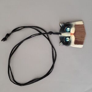 Vintage Chinese Small Signed  Hand Painted Comb